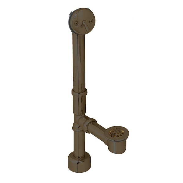 Westbrass Beehive Grid All Exposed Bath Waste, 14" Make-Up in Oil Rubbed Bronze D3231K-12 - main